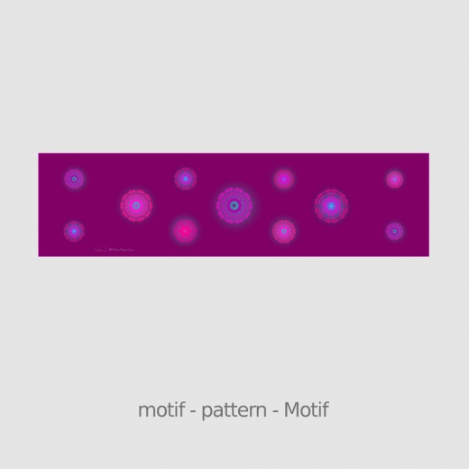 om mane padme hum soledine multi violet long motif
