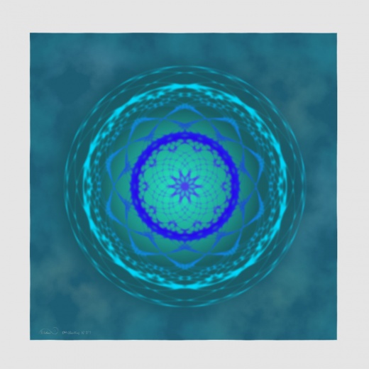 om soledine bleu carre motif