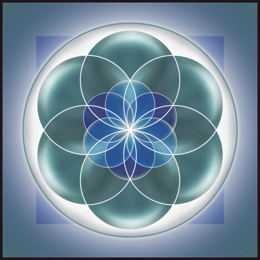 tableau mandala fleur de vie celia