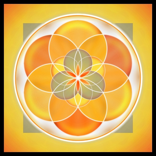 tableau mandala fleur de vie helia