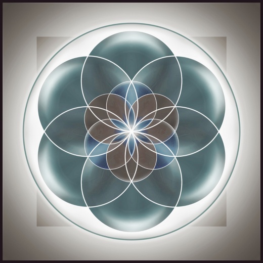 tableau mandala fleur de vie telia